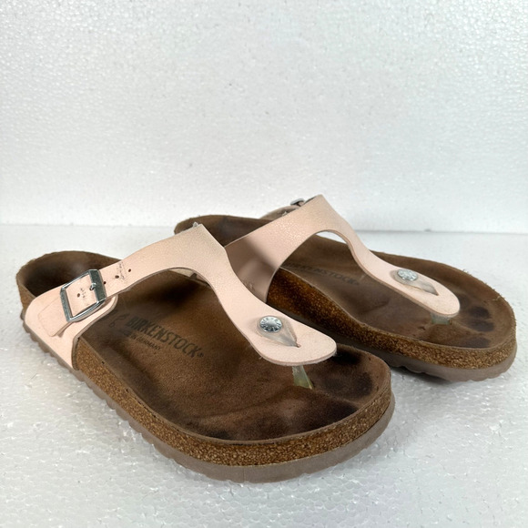 Birkenstock Gizeh Pink Sandals Thong Shoes Women's 40/9-9.5 Buckle Flat - Picture 2 of 11